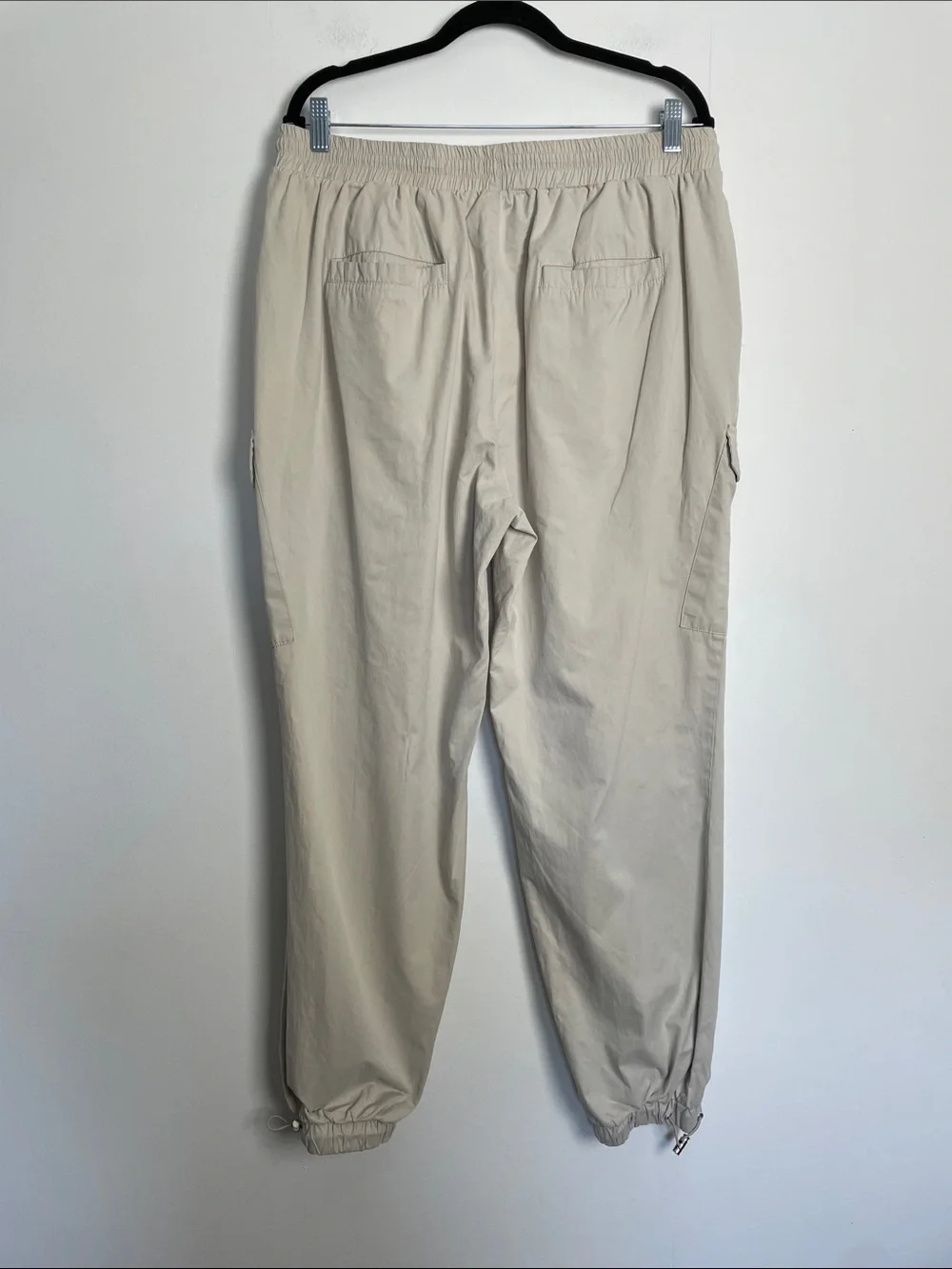 Mennace Men's XL Casual Khaki Drawstring Waist Ankle Cargo Jogger Relaxed Pants